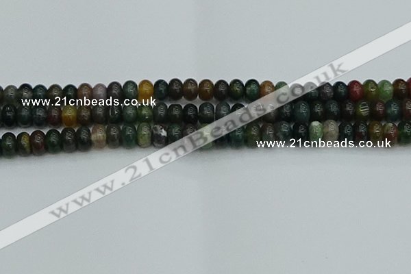 CRB2867 15.5 inches 6*10mm rondelle Indian agate beads