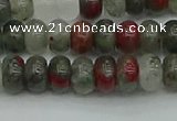 CRB2870 15.5 inches 4*6mm rondelle blood jasper beads