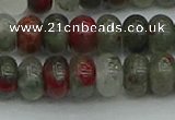 CRB2872 15.5 inches 6*10mm rondelle blood jasper beads