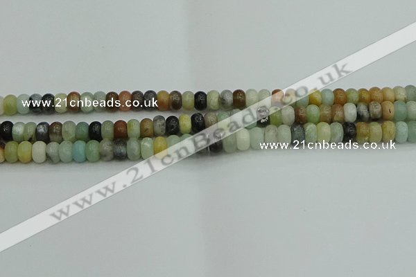 CRB2875 15.5 inches 4*6mm rondelle amazonite beads wholesale