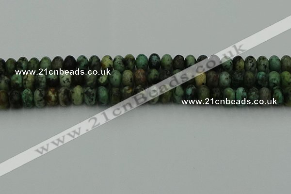 CRB2902 15.5 inches 6*10mm rondelle African turquoise beads