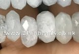 CRB3009 15.5 inches 6*9mm faceted rondelle aquamarine beads