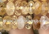 CRB3012 15.5 inches 5*8mm faceted rondelle citrine beads