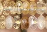 CRB3013 15.5 inches 6*10mm faceted rondelle citrine beads