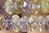 CRB3020 15.5 inches 5*9mm faceted rondelle ametrine beads