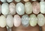 CRB3026 15.5 inches 5*7mm faceted rondelle morganite beads