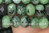 CRB3035 15.5 inches 4*6mm faceted rondelle ruby zoisite beads