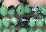 CRB3037 15.5 inches 5*8mm faceted rondelle ruby zoisite beads