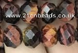 CRB3044 15.5 inches 8*10mm faceted rondelle red tiger eye beads