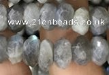 CRB3049 15.5 inches 5*8mm faceted rondelle labradorite beads