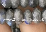 CRB3050 15.5 inches 6*10mm faceted rondelle labradorite beads