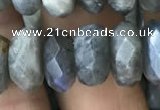 CRB3051 15.5 inches 6*12mm faceted rondelle labradorite beads