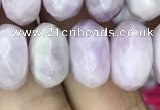 CRB3053 15.5 inches 9*16mm faceted rondelle kunzite beads