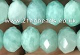 CRB3072 15.5 inches 5*8mm faceted rondelle amazonite gemstone beads