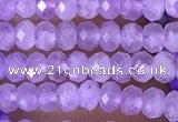 CRB3104 15.5 inches 2*3mm faceted rondelle tiny lavender amethyst beads