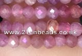 CRB3111 15.5 inches 2*3mm faceted rondelle tiny ruby gemstone beads