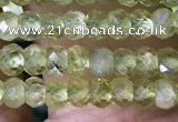 CRB3115 15.5 inches 2*3mm faceted rondelle tiny peridot beads