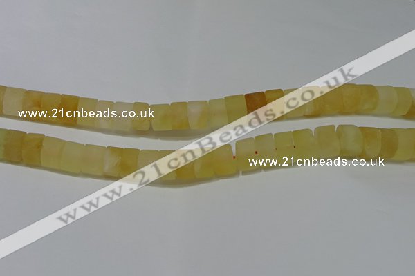 CRB312 15.5 inches 8*12mm tyre matte citrine gemstone beads wholesale