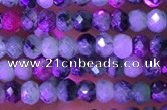 CRB3120 15.5 inches 2*3mm faceted rondelle tiny ruby zoisite beads