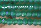 CRB3127 15.5 inches 2*3mm faceted rondelle tiny green agate beads