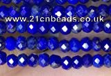 CRB3130 15.5 inches 2*3mm faceted rondelle tiny lapis lazuli beads