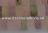 CRB314 15.5 inches 8*12mm tyre matte multicolor quartz beads