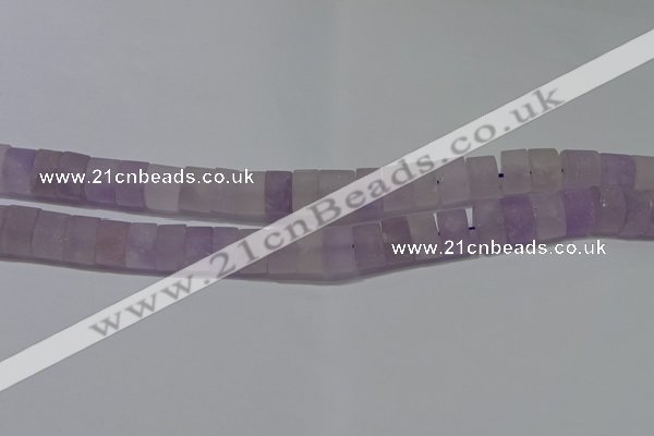 CRB315 15.5 inches 8*12mm tyre matte amethyst gemstone beads