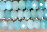 CRB3155 15.5 inches 2.5*4mm faceted rondelle tiny amazonite beads