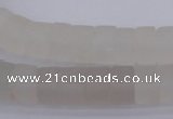 CRB316 15.5 inches 8*12mm tyre white crystal gemstone beads