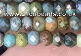 CRB3168 15.5 inches 2.5*4mm faceted rondelle tiny turquoise beads