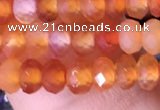 CRB3170 15.5 inches 2.5*4mm faceted rondelle tiny red agate beads