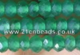 CRB3171 15.5 inches 2.5*4mm faceted rondelle tiny green agate beads