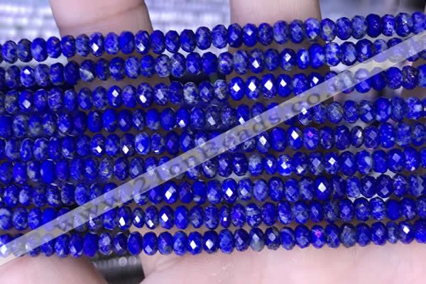 CRB3177 15.5 inches 2.5*4mm faceted rondelle tiny lapis lazuli beads