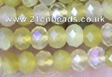 CRB3178 15.5 inches 2.5*4mm faceted rondelle tiny yellow opal beads