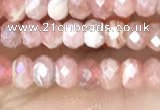 CRB3179 15.5 inches 2.5*4mm faceted rondelle tiny rhodochrosite beads