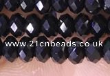 CRB3180 15.5 inches 2.5*4mm faceted rondelle tiny black spinel beads