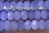 CRB3185 15.5 inches 3*5mm faceted rondelle tiny aquamarine beads