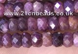 CRB3187 15.5 inches 3*5mm faceted rondelle tiny ruby gemstone beads