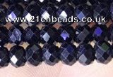 CRB3188 15.5 inches 3*5mm faceted rondelle tiny black spinel beads