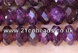 CRB3190 15.5 inches 4*6mm faceted rondelle tiny red garnet beads