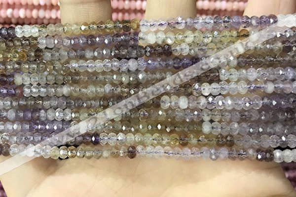 CRB3200 15.5 inches 2*3.5mm faceted rondelle mixed quartz beads