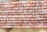 CRB3202 15.5 inches 2.5*4mm faceted rondelle pink opal beads
