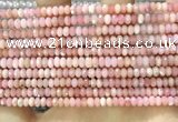 CRB3202 15.5 inches 2.5*4mm faceted rondelle pink opal beads