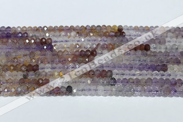 CRB3203 15.5 inches 2.5*3.5mm faceted rondelle mixed quartz beads