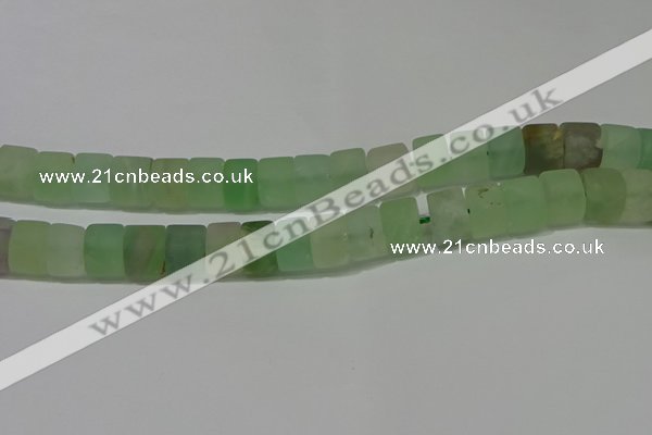 CRB321 15.5 inches 8*12mm tyre matte fluorite gemstone beads