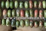 CRB4007 15.5 inches 2.5*4.5mm rondelle unakite beads wholesale