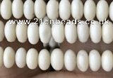 CRB4010 15.5 inches 2.5*4.5mm rondelle white fossil jasper beads