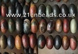 CRB4013 15.5 inches 2.5*4.5mm rondelle picasso jasper beads wholesale