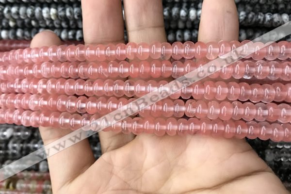 CRB4030 15.5 inches 4*6mm rondelle cherry quartz beads wholesale