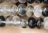 CRB4033 15.5 inches 4*6mm rondelle black watermelon beads wholesale